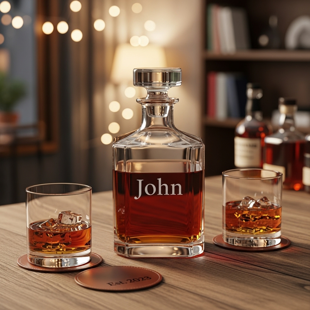 Personalized Whiskey Decanter Set 