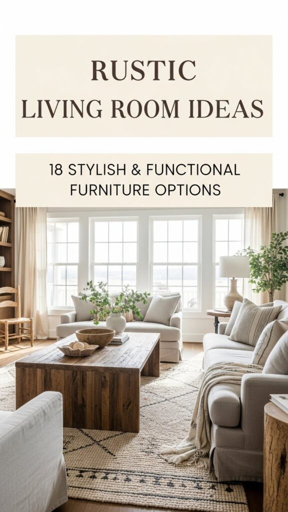 Rustic Living Room Ideas: 18 Stylish and Functional Furniture Options