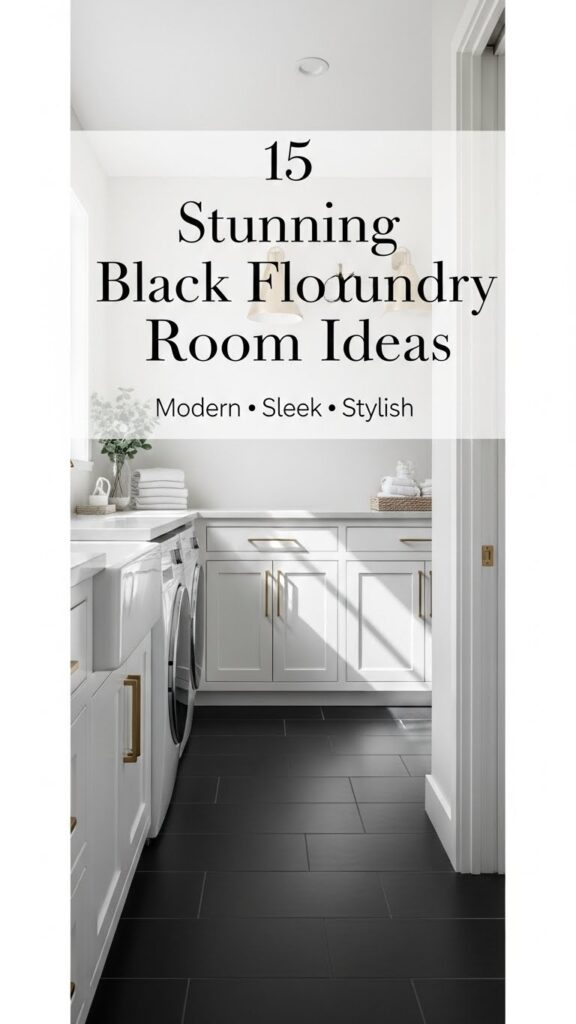 Stunning Black Floor Laundry Room Ideas for a Modern Home
