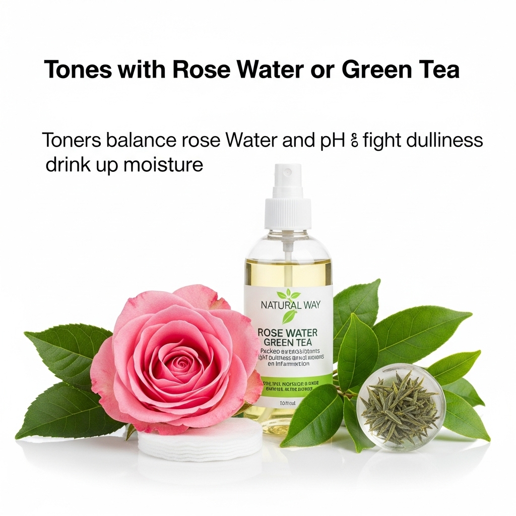  Tone with Rose Water or Green Tea