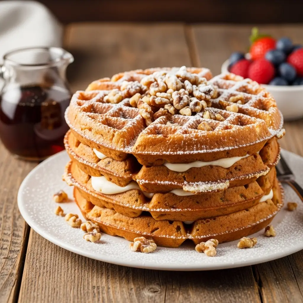 Carrot Cake Waffles