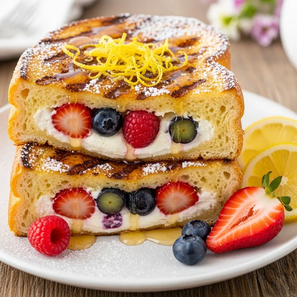 Lemon Berry Stuffed French Toast