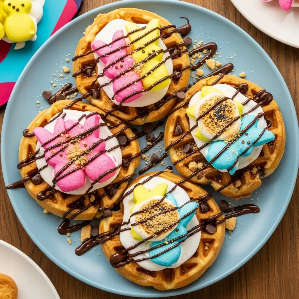 Peeps S'mores Waffles