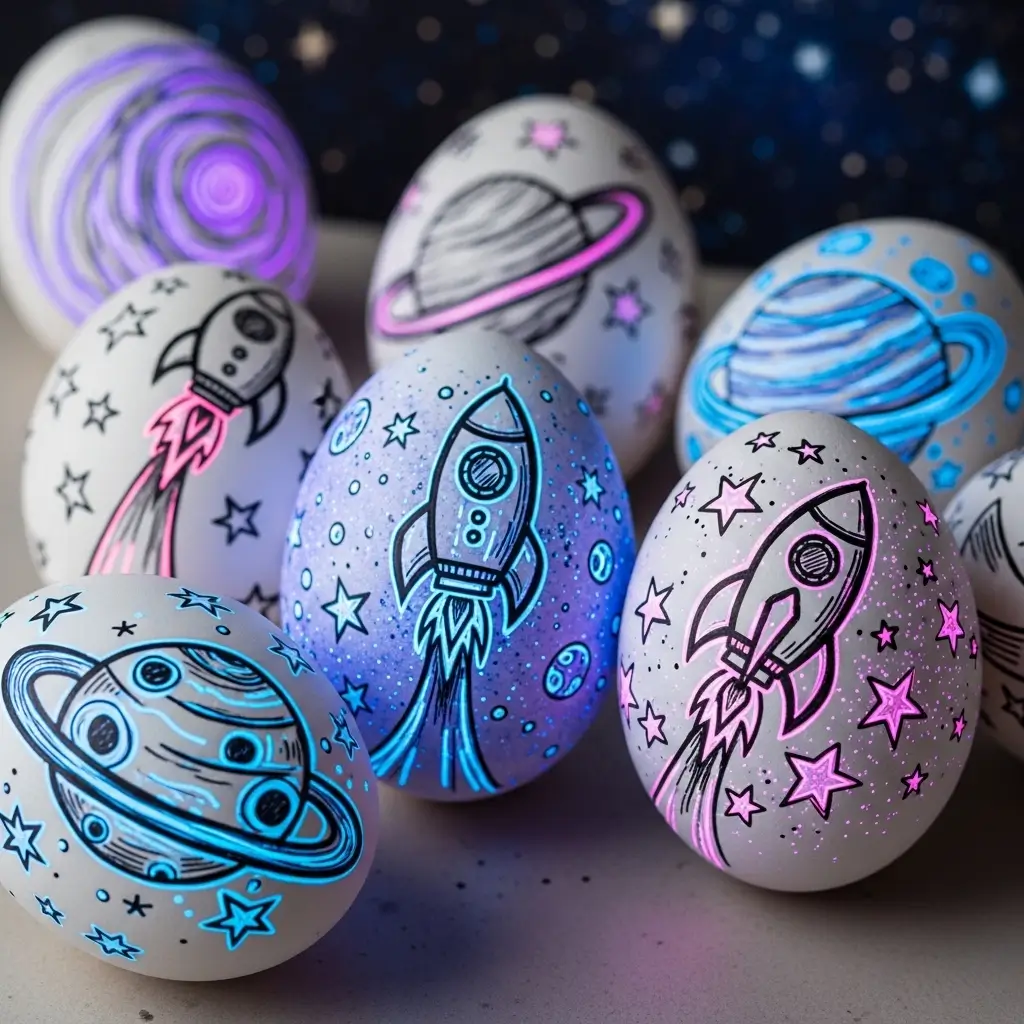 Doodle Galaxy Eggs