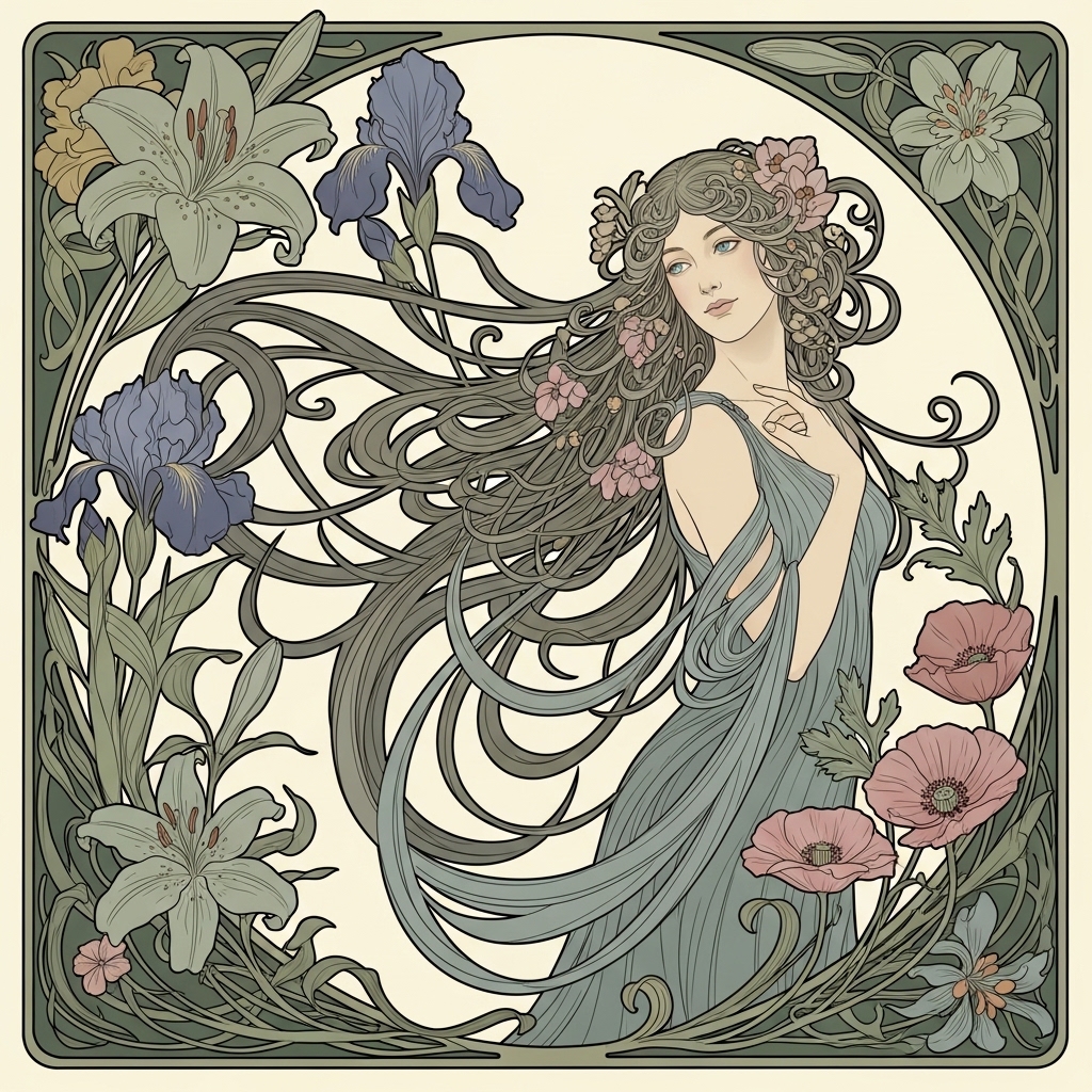 Art Nouveau Florals 