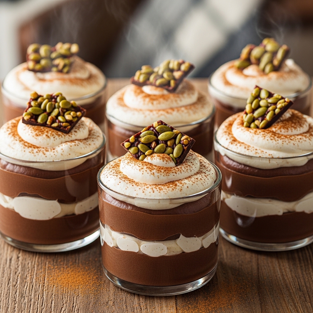 Layered Mexican Hot Chocolate Pudding