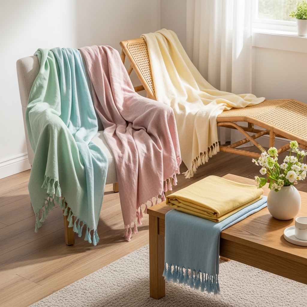 Lightweight Linen Throws