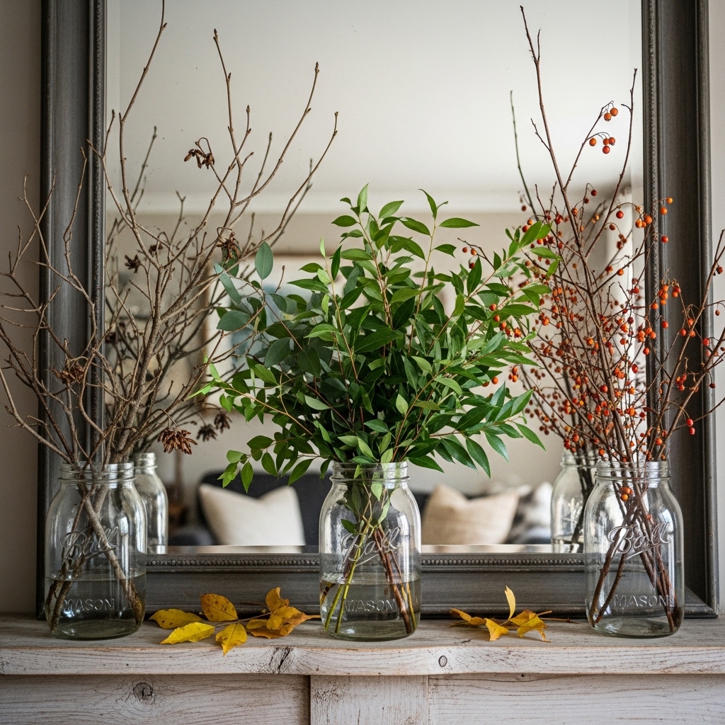 Mason Jar Branches