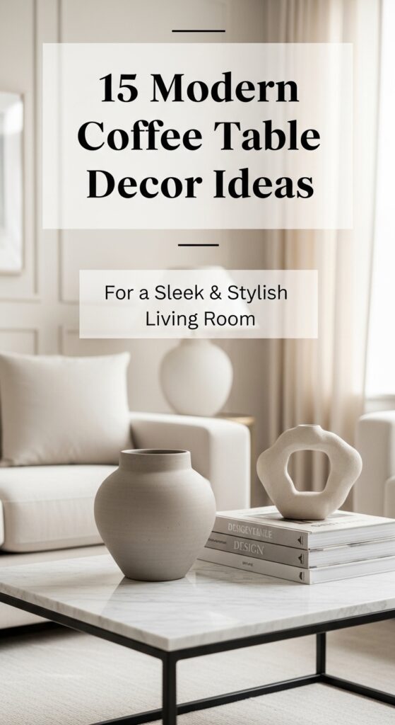 15 Modern Coffee Table Decor Ideas for a Sleek Look