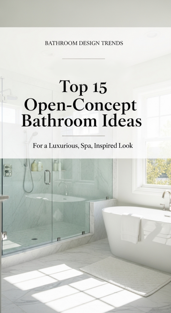 Top 15 Open-Concept Bathroom Ideas for a Luxurious Look