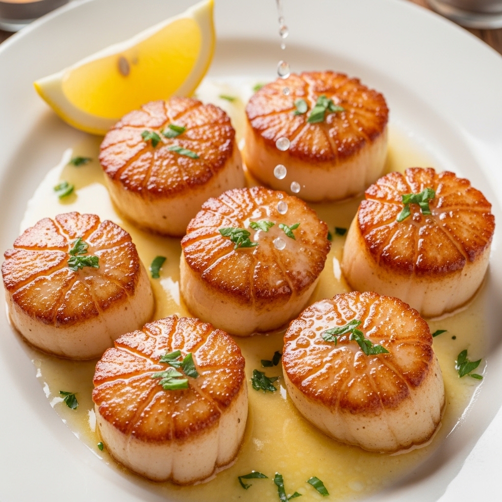Seared Scallops with Lemon Butter