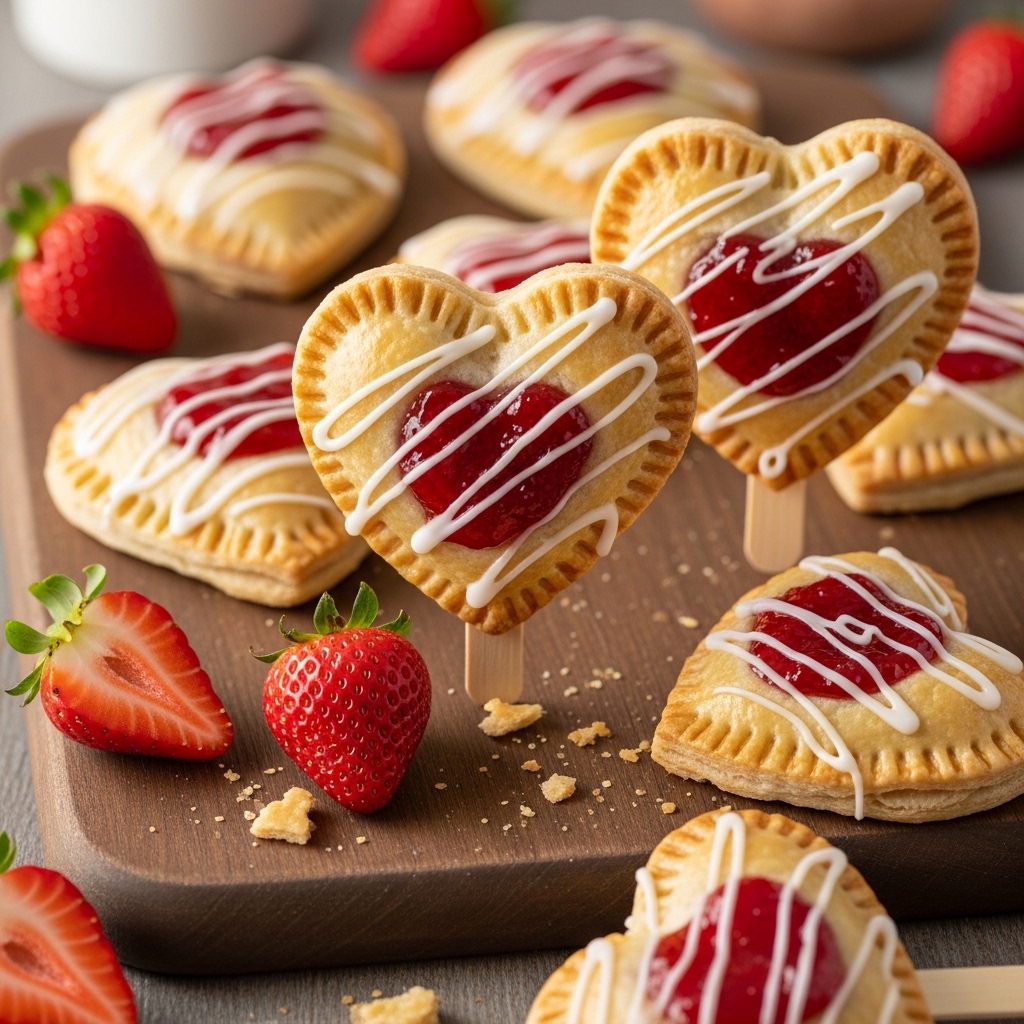  Strawberry Heart Hand Pies