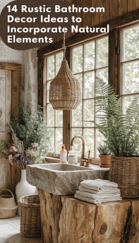 14 Rustic Bathroom Decor Ideas to Incorporate Natural Elements