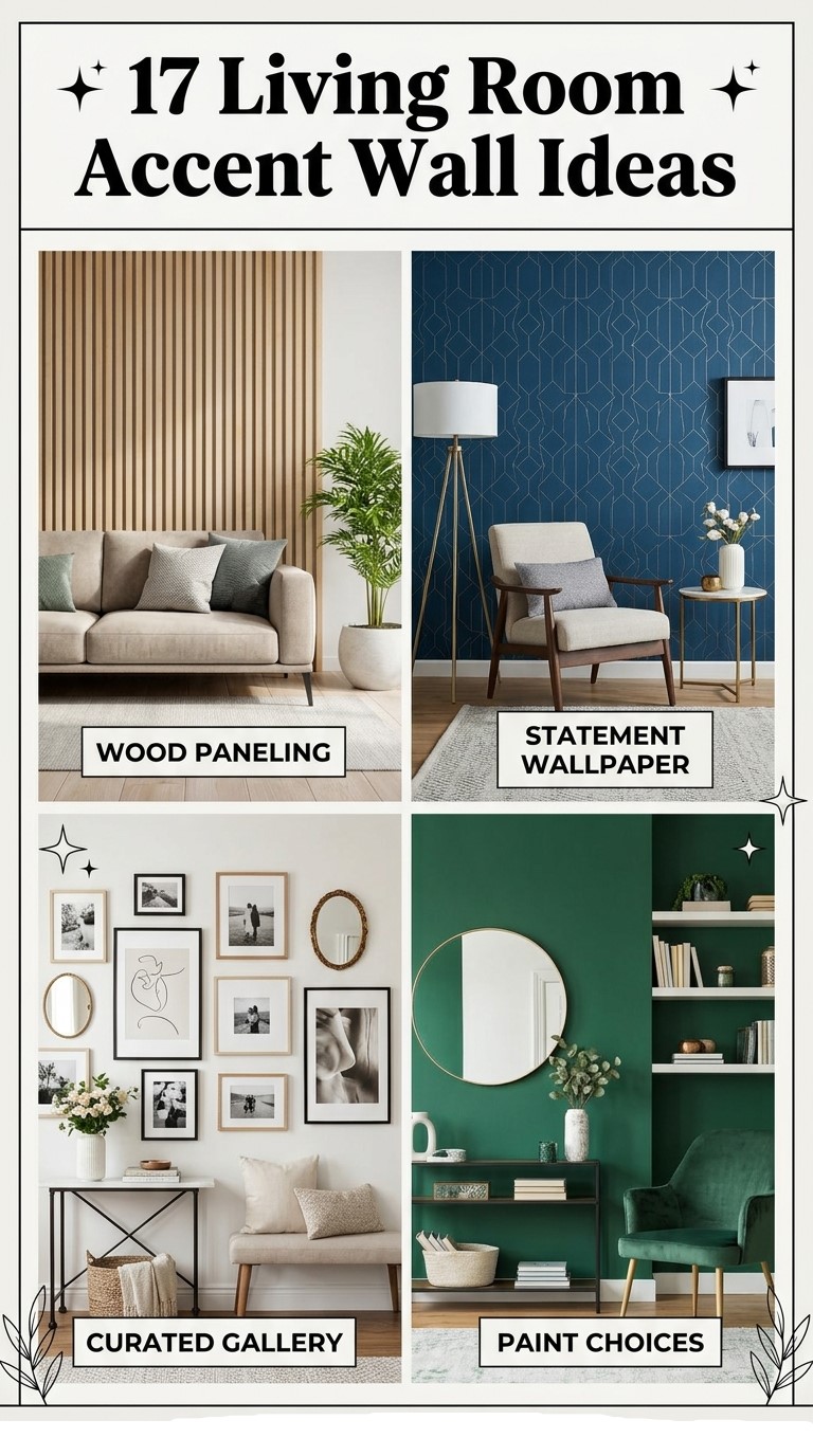 Living Room Accent Wall Ideas: 17 Chic and Stylish Concepts - Home Vibe ...