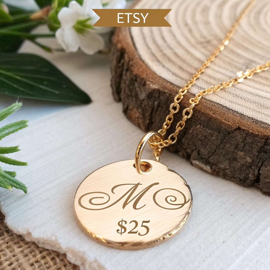 Engraved Initial Necklace