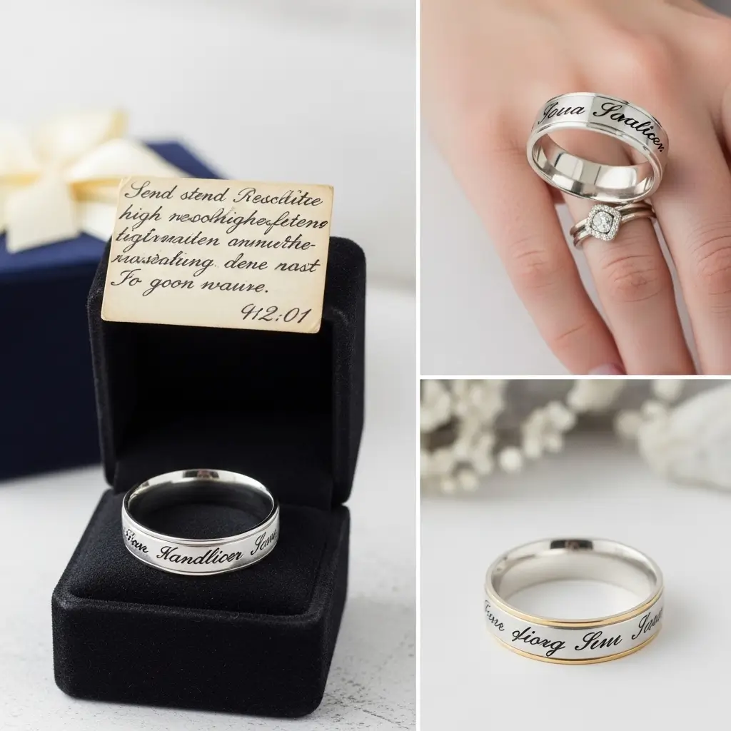 Personalized Handwriting Rings