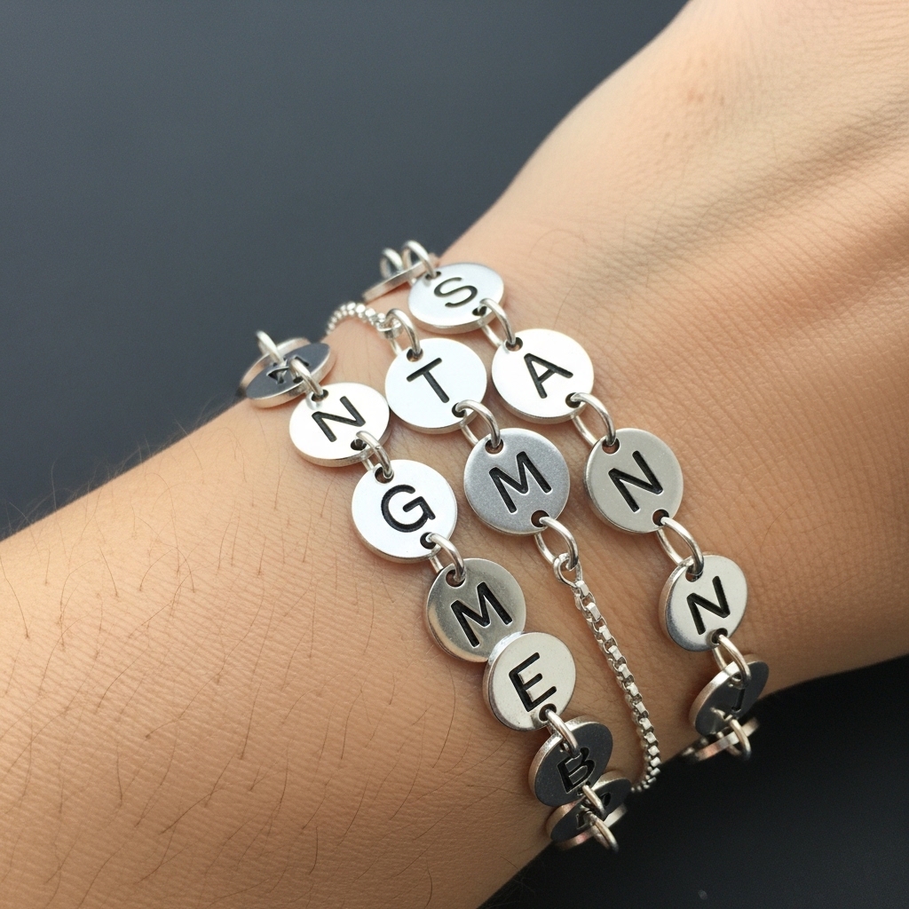 Stamped Initial Bracelets