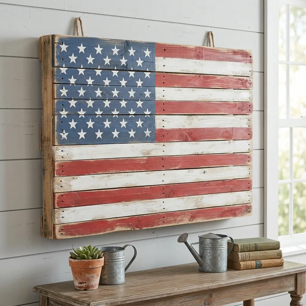 Rustic Wooden Flag Pallet