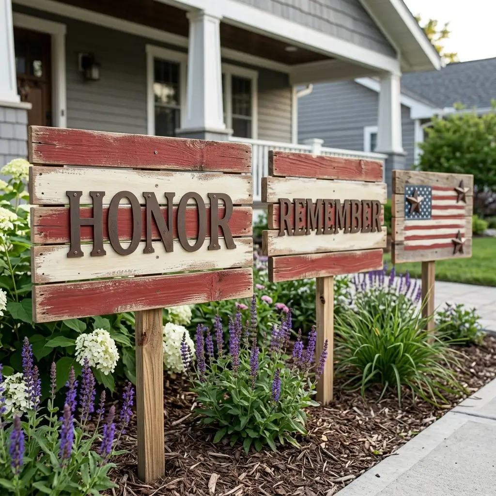 Hand-Painted Wooden "Yard Signs"