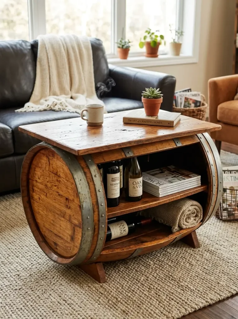 Wine Barrel Table