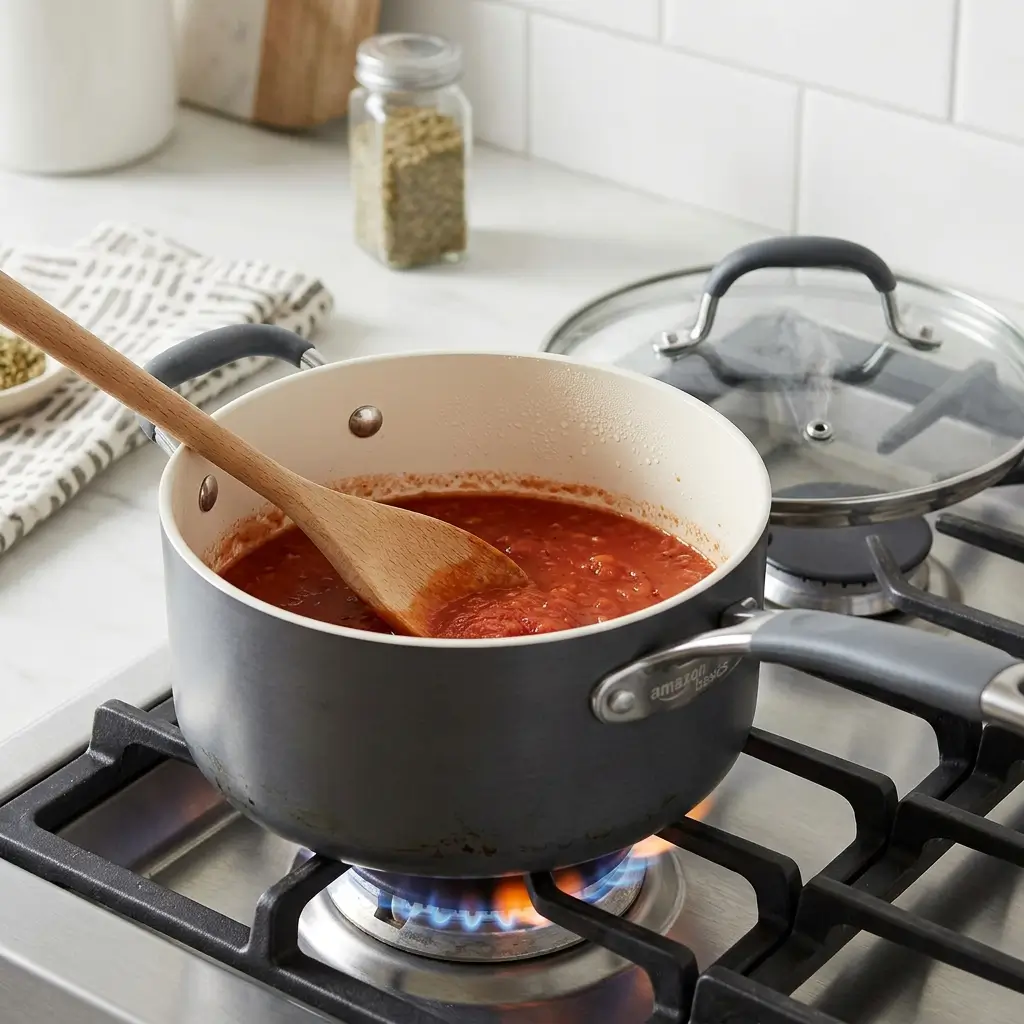 Amazon Basics Ceramic Non-Stick Saucepan