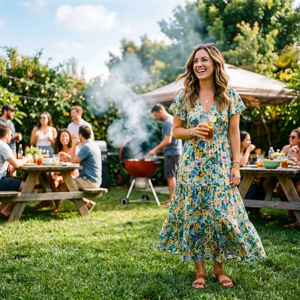 Flowy Maxi Dress for Backyard BBQs