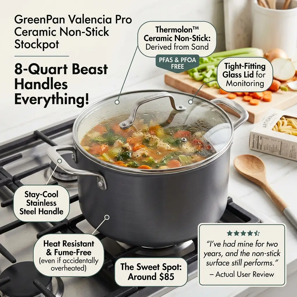  GreenPan Valencia Pro Ceramic Non-Stick Stockpot