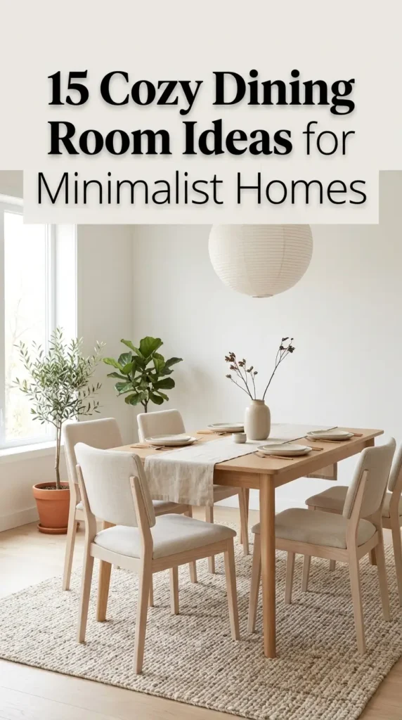 15 Cozy Dining Room Ideas for Minimalist Homes
