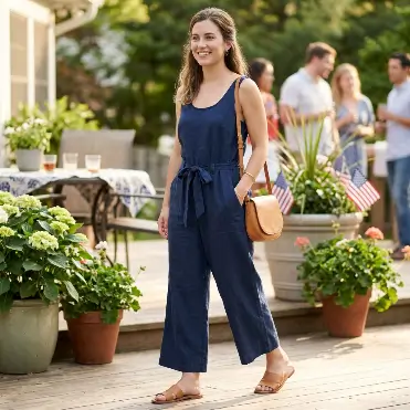 Relaxed Jumpsuit With Minimal Accessories