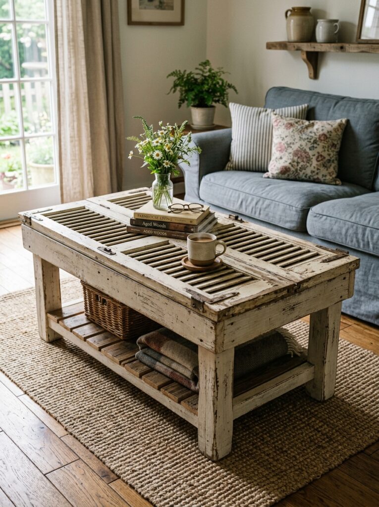 Repurposed Shutter Table