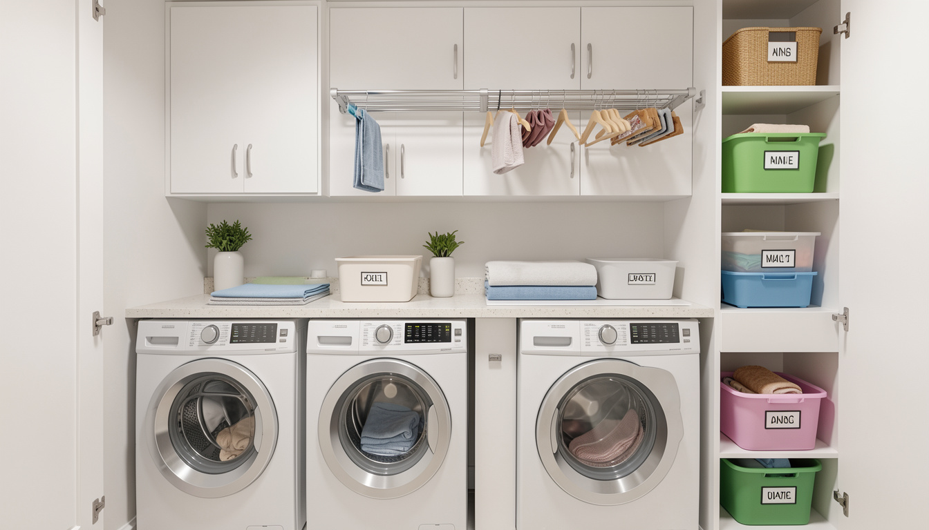 Single Wall Laundry Ideas