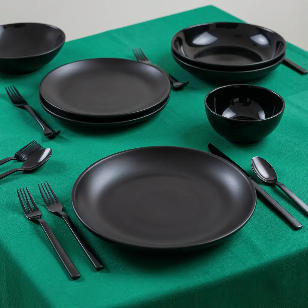Black Tableware