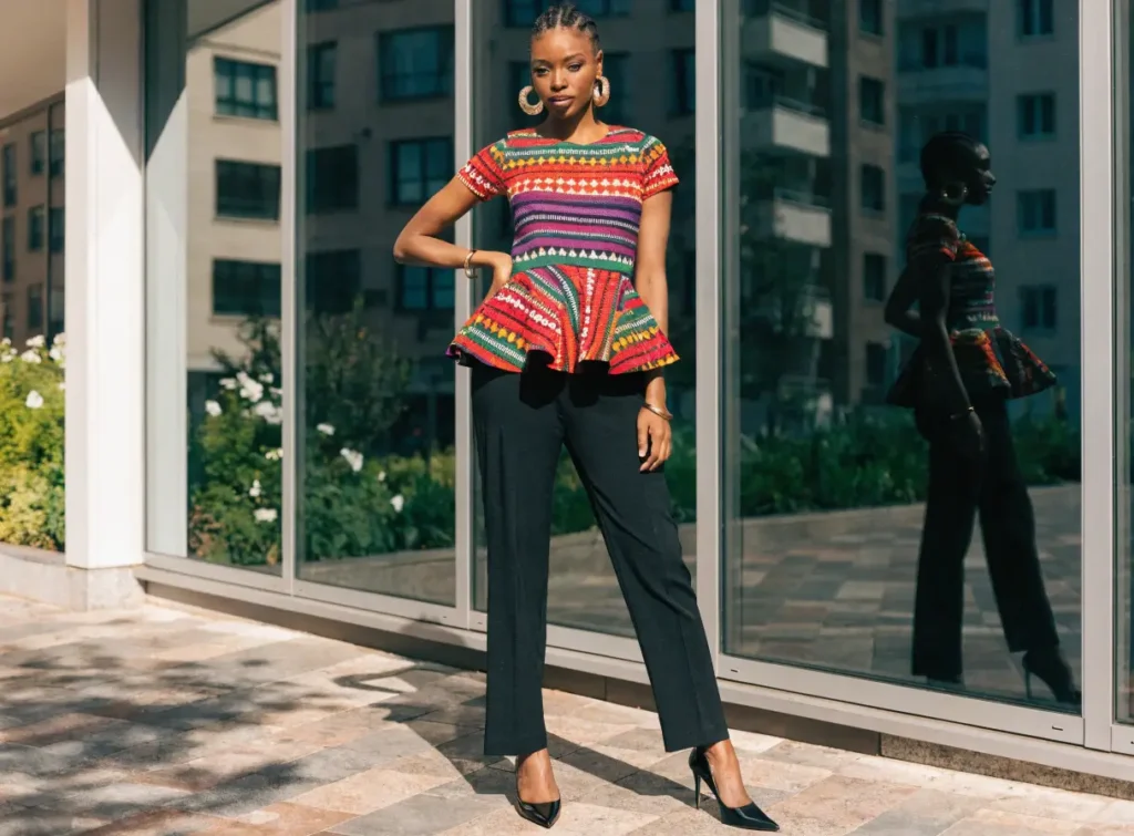 Kitenge Peplum Top