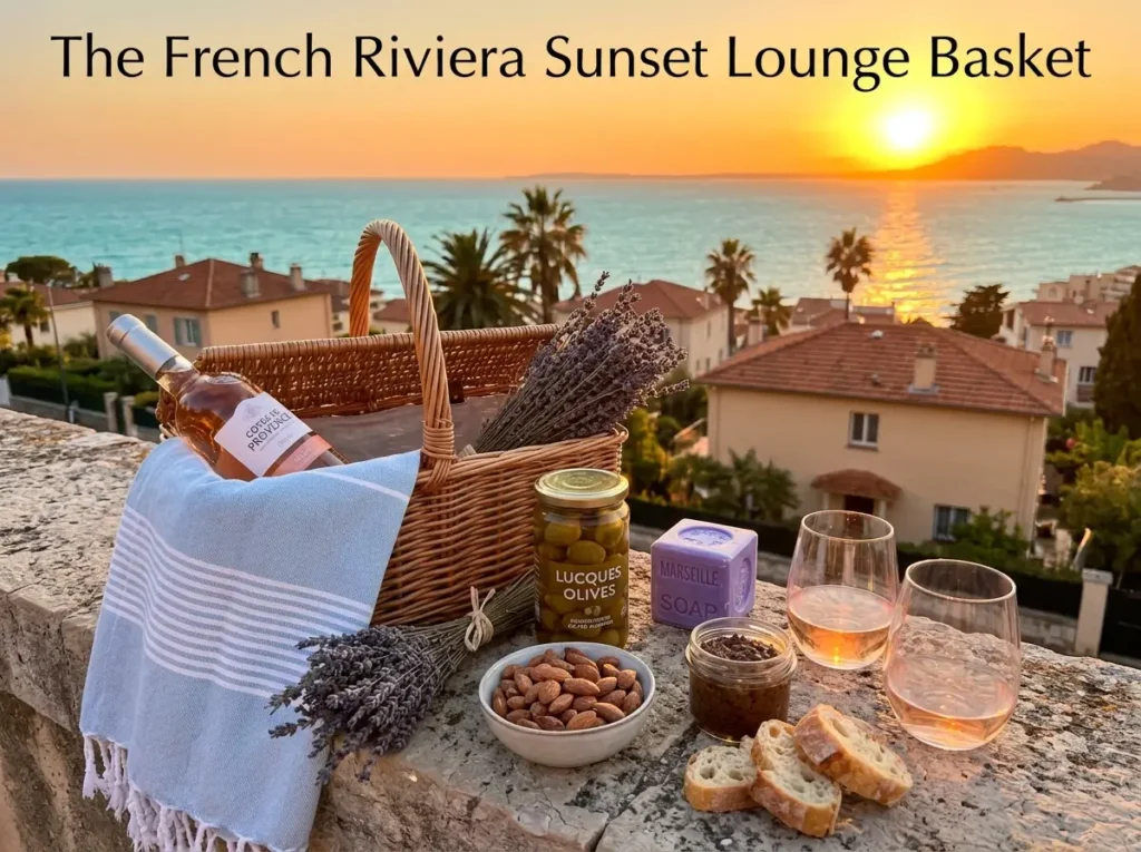 The French Riviera Sunset Lounge Basket