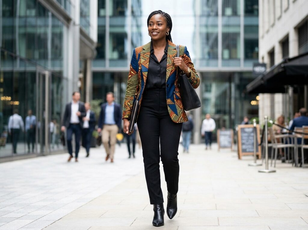 African Print Blazer