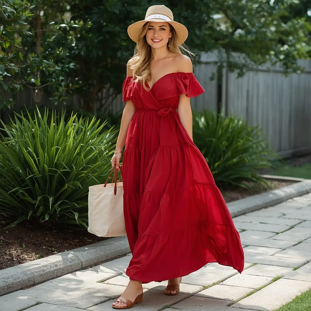 Crimson Maxi Dresses