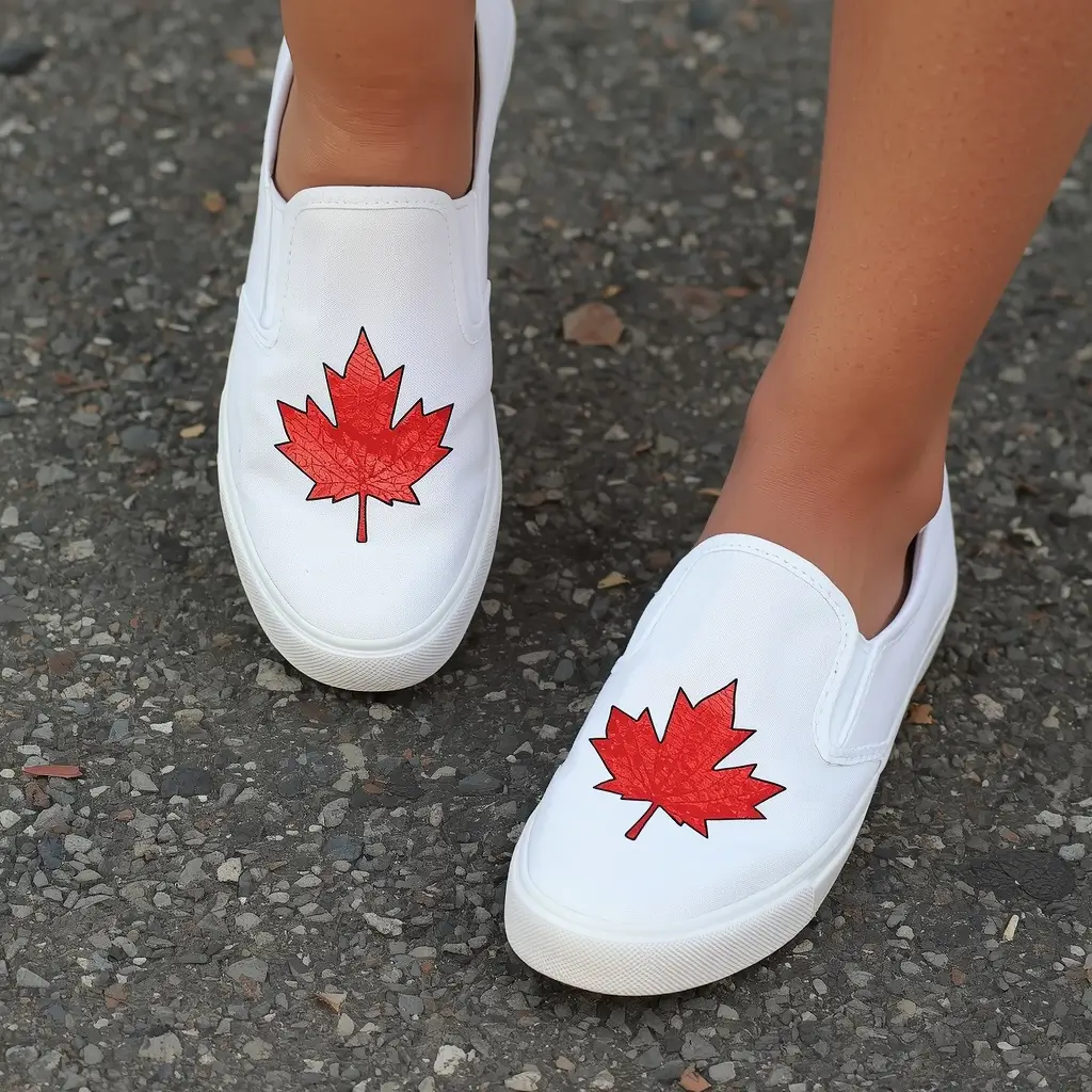 Maple Leaf Canvas Sneakers