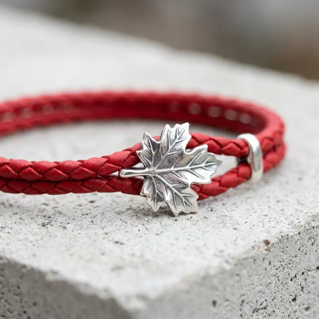 Minimalist Red Leather Cord Bracelets
