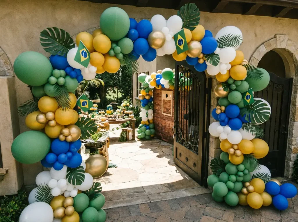 Green and Yellow Balloon Arch