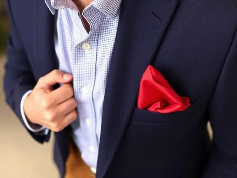 Smart Blazer with a Patriotic Pocket Square