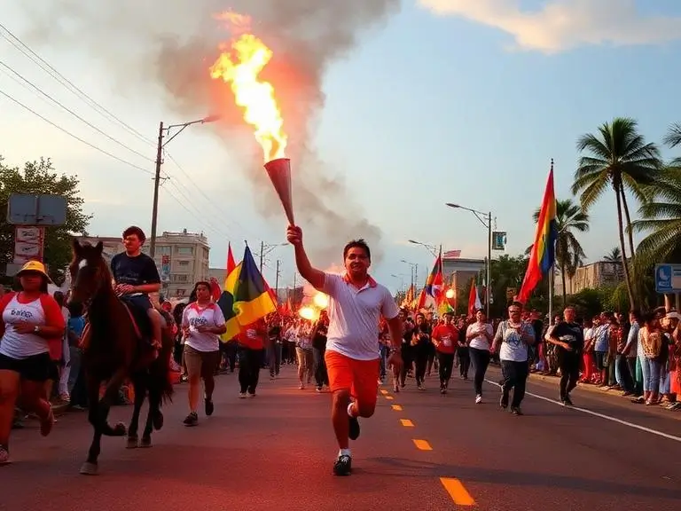 1,300-Kilometer Freedom Torch Relay