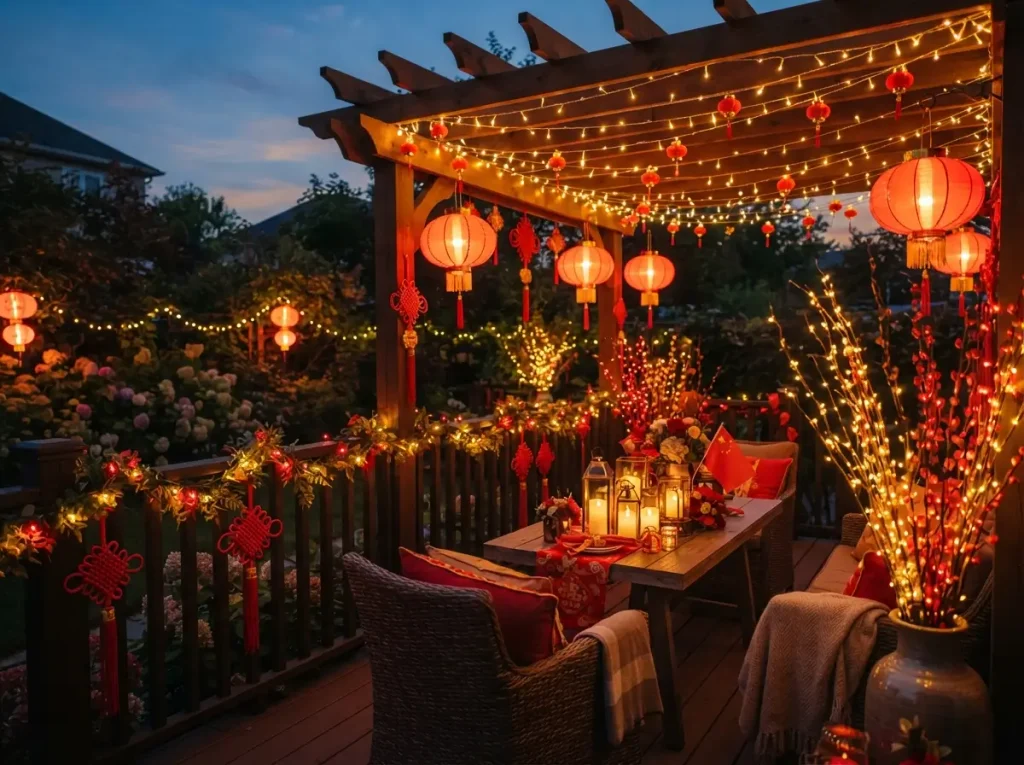 Warm Red and Gold LED Lighting