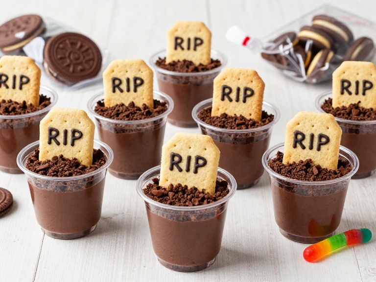 Graveyard Pudding Cups