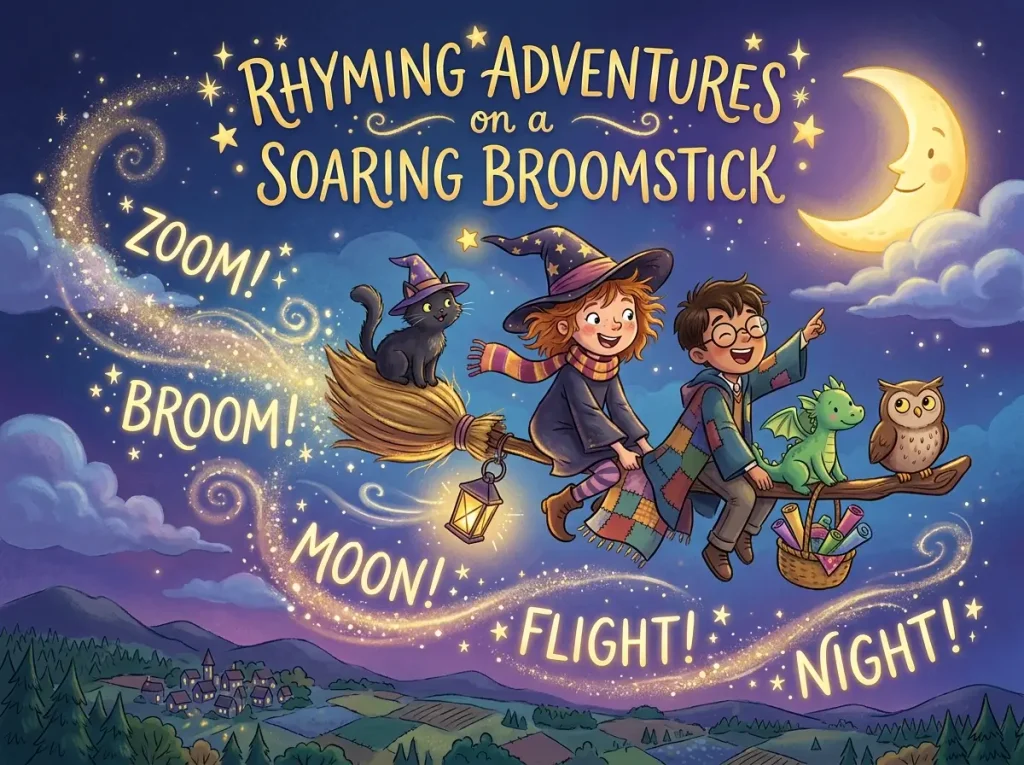 Rhyming Adventures on a Soaring Broomstick