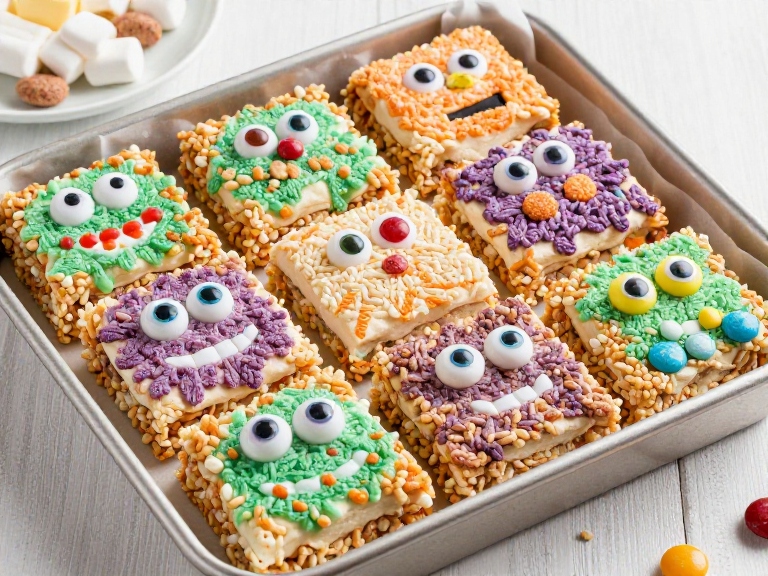 Gooey Monster Rice Cereal Treats