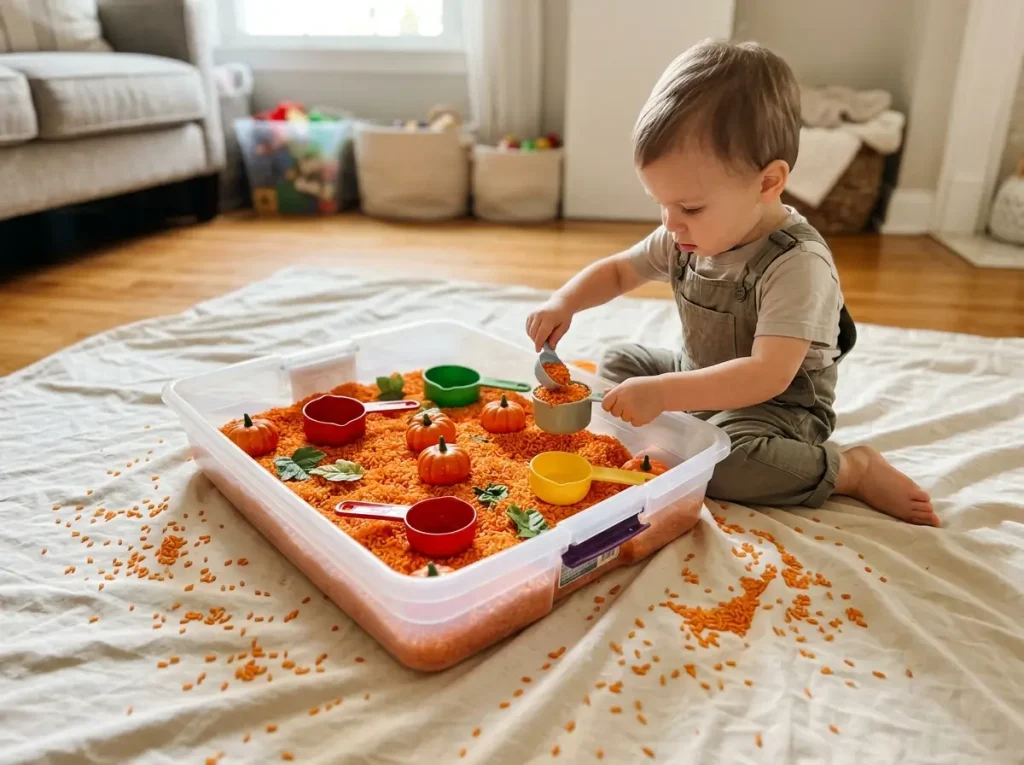 Pumpkinpatch Sensory Rice Bin