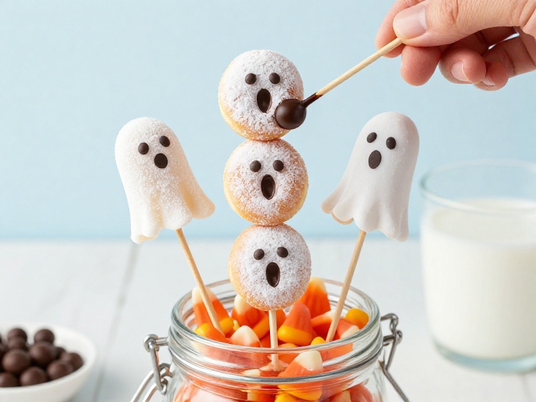 Mini Ghost Donut Towers