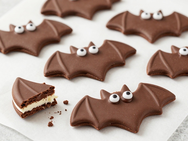 Chocolate Bat Sandwich Cookies