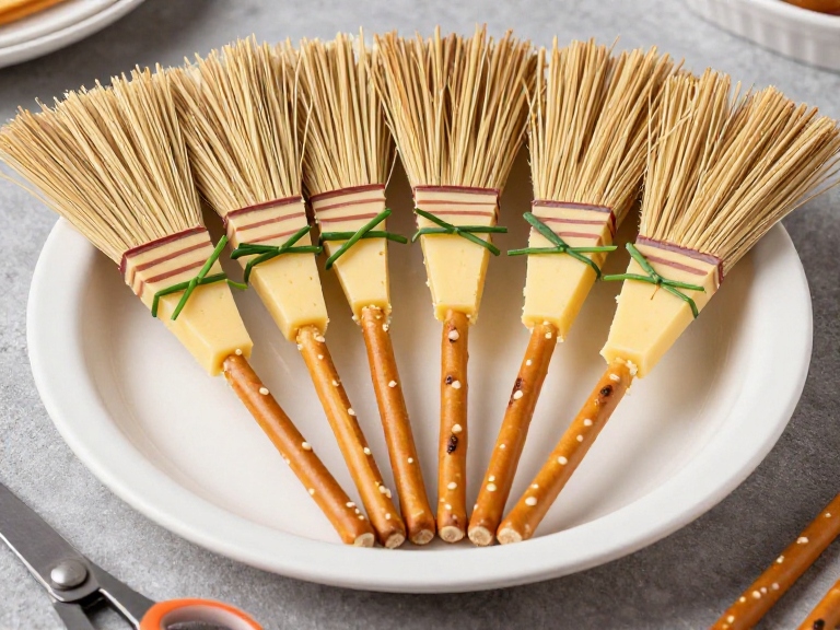 Witch Broom Pretzel Sticks