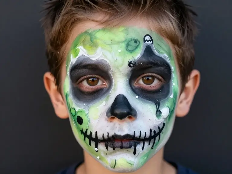 Creepy-Cute Zombie Face Paint